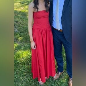 Abercrombie & Fitch Strapless Red Dress